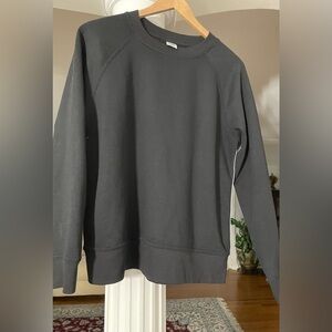 AVIA women’s black long sleeves with white stripes crew neck sweatshirt Large